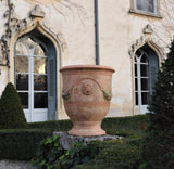 Fransk Vase d'Anduze m. antik patinering uglasseret