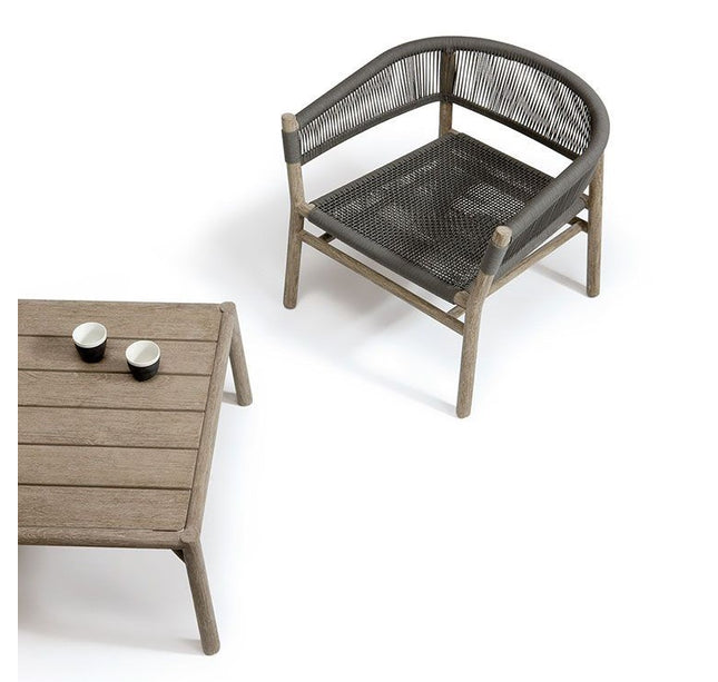 Kilt loungestol Mørk Teak/Dark Grey