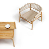 Kilt loungestol Teak/Ruby wine