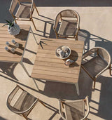 Kilt loungestol Teak/Ruby wine