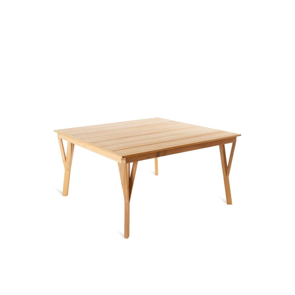 Synthesis kvadratisk spisebord i teak 150 / 150 / 72