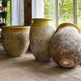 Provence patina Bugadier vase med gul krave