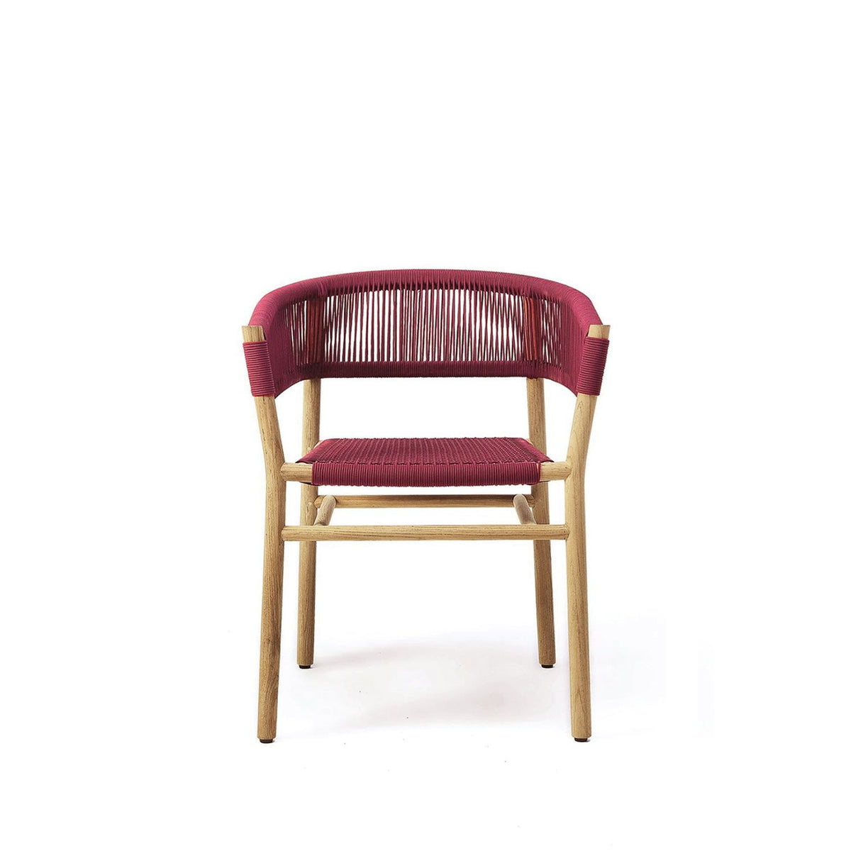 Kilt spisebordsstol med armlæn Teak/Ruby Wine