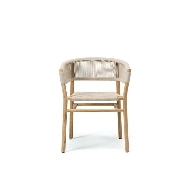Kilt spisebordsstol med armlæn Teak/Sand