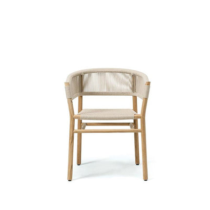 Kilt spisebordsstol med armlæn Teak/Sand