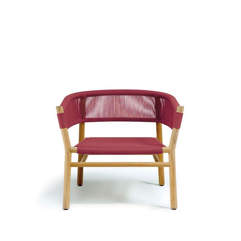 Kilt loungestol Teak/Ruby wine