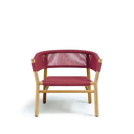 Kilt loungestol Teak/Ruby wine