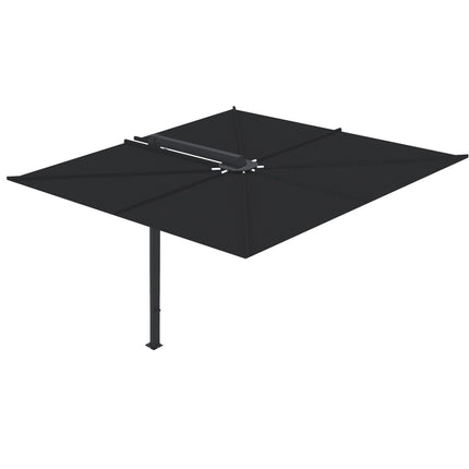 Nano UX hængeparasol - Full Black 2,5 x 2,5 uden base.