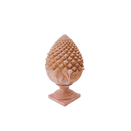 Pinjekogle terracotta med blade.