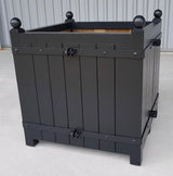 Fransk Versailles plantekasse i fyrretræ 90x90x98