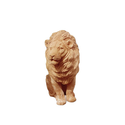 Siddende løve i terracotta højre