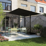 Nano UX hængeparasol - Full Black 2,5 x 2,5 m. med base.