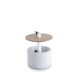 Parasolbord i beton med iroko Ø 55 / 53