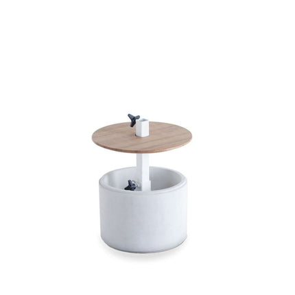 Parasolbord i beton med iroko Ø 55 / 53