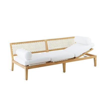 Synthesis sofaseng i teak med justerbar bund