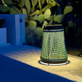 Solare gulvlampe gråt aluminium med blåt reb
