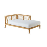 Synthesis chaise-longue modul i teak venstre