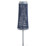Solare standerlampe gråt aluminium med blåt reb