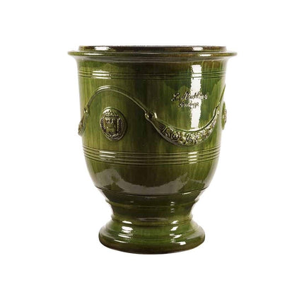 Fransk Vase d'Anduze traditionel glasering grøn