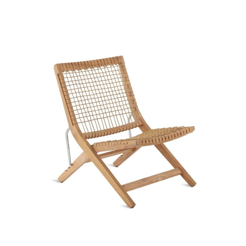 Synthesis sammenklappelig loungestol i teak