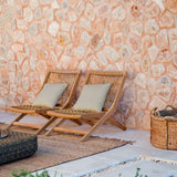 Synthesis sammenklappelig loungestol i teak