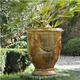 Fransk Vase d'Anduze traditionel glasering flammet