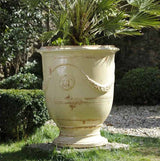 Fransk Vase d'Anduze antikpatineret elfenben