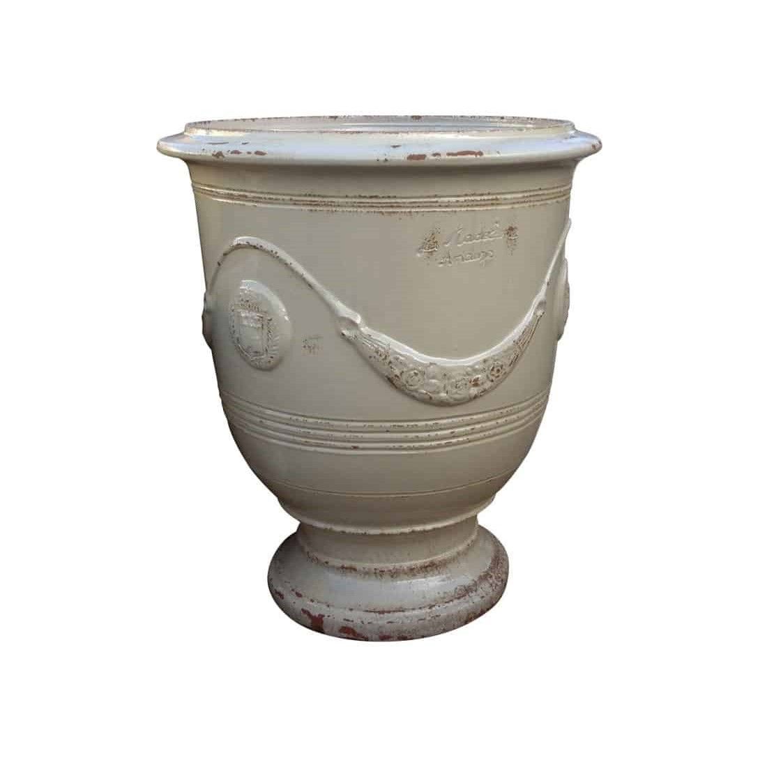Fransk Vase d'Anduze antikpatineret elfenben