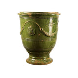 Fransk Vase d'Anduze antikpatineret grøn